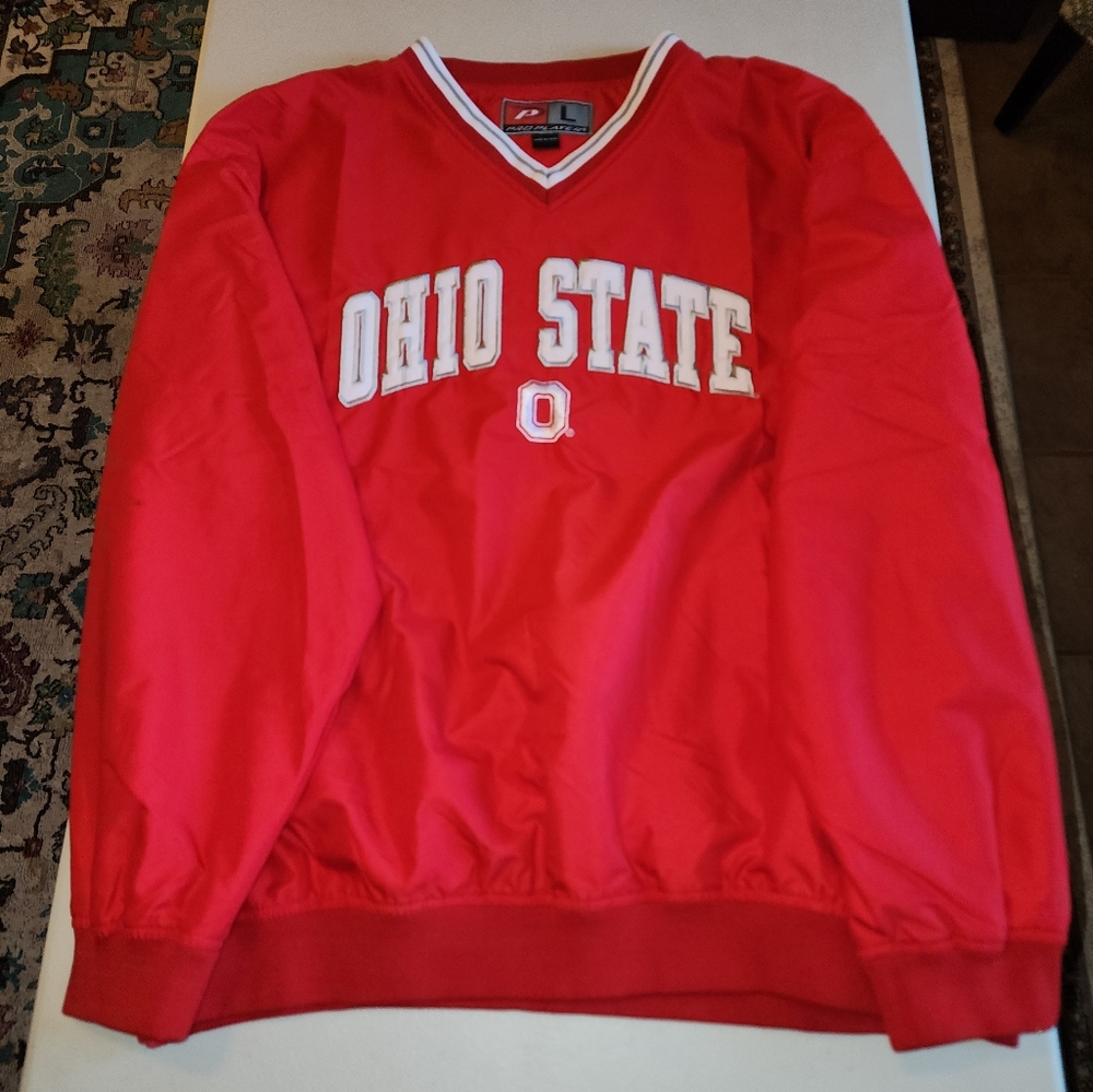 Pro Player Red Ohio State Windbreaker Jacket